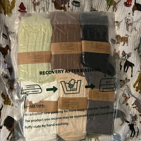 Trendy Sock Collection - Black, Brown, Cream, White - Picture 2 of 2